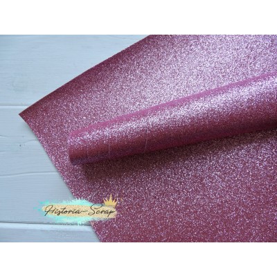 Ткань глиттерная, цвет розовый, 36х22 см